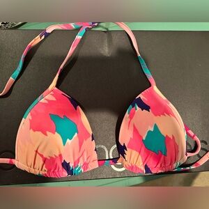 Aerie Swim | bikini top bathing suit triangle top with tie strings and padding